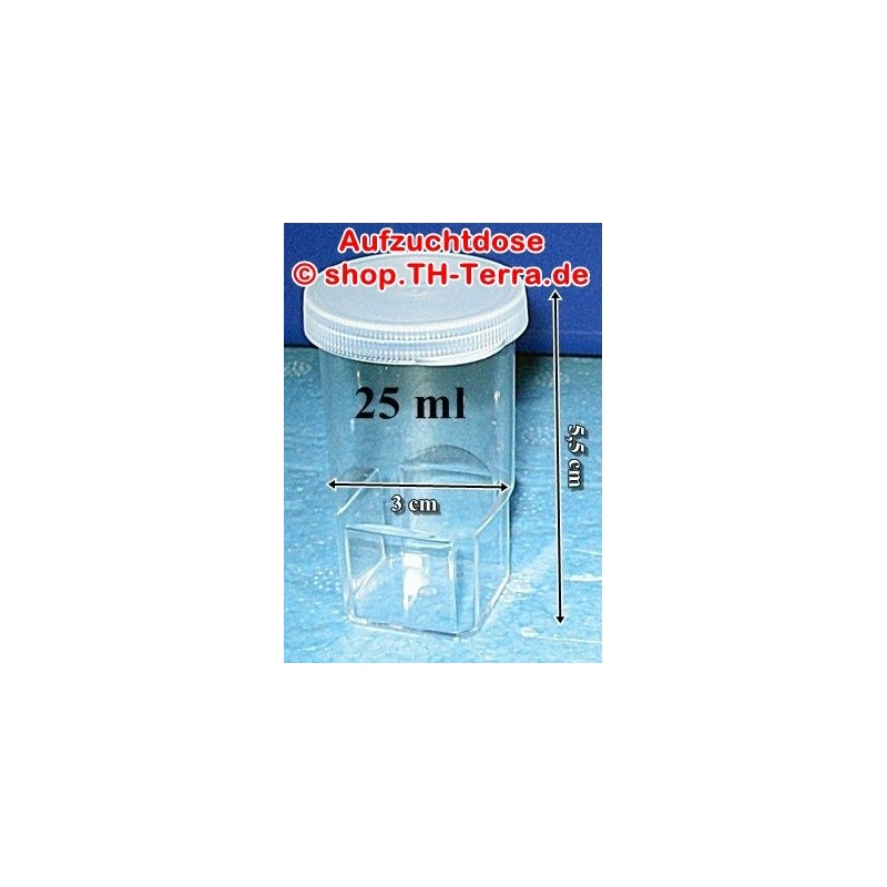 25ml Aufzucht-/ Versanddose klar 1