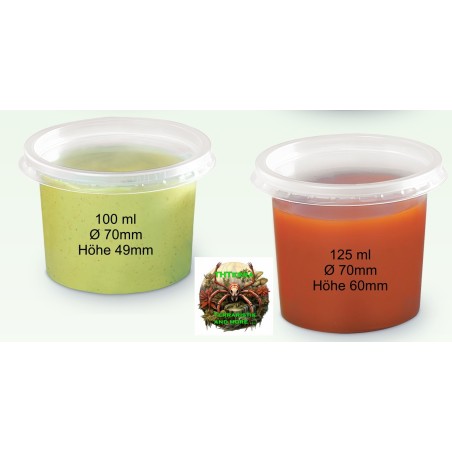 125ml Aufzuchtbecher rund transparent