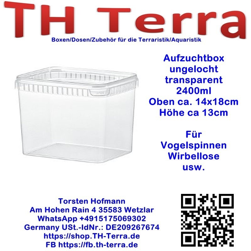 2400ml Aufzuchtdose Gaze recheckig