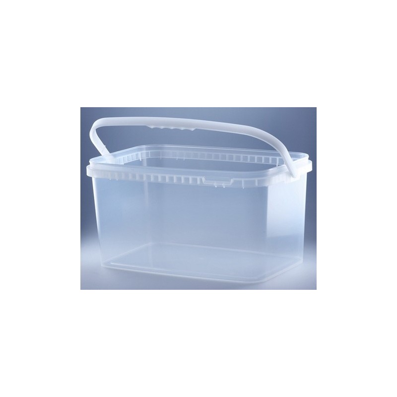 12l Eimer flach transparent