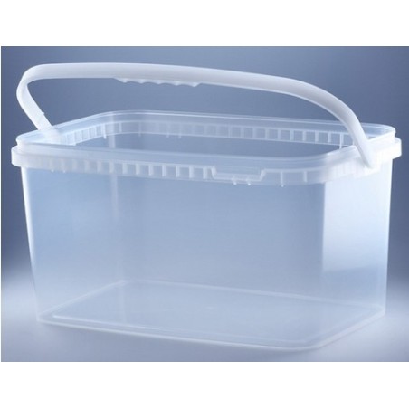 12l Eimer flach transparent