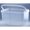 12l Eimer flach transparent