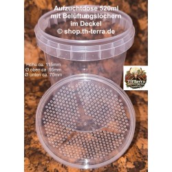 520ml Aufzuchtdose rund gelocht