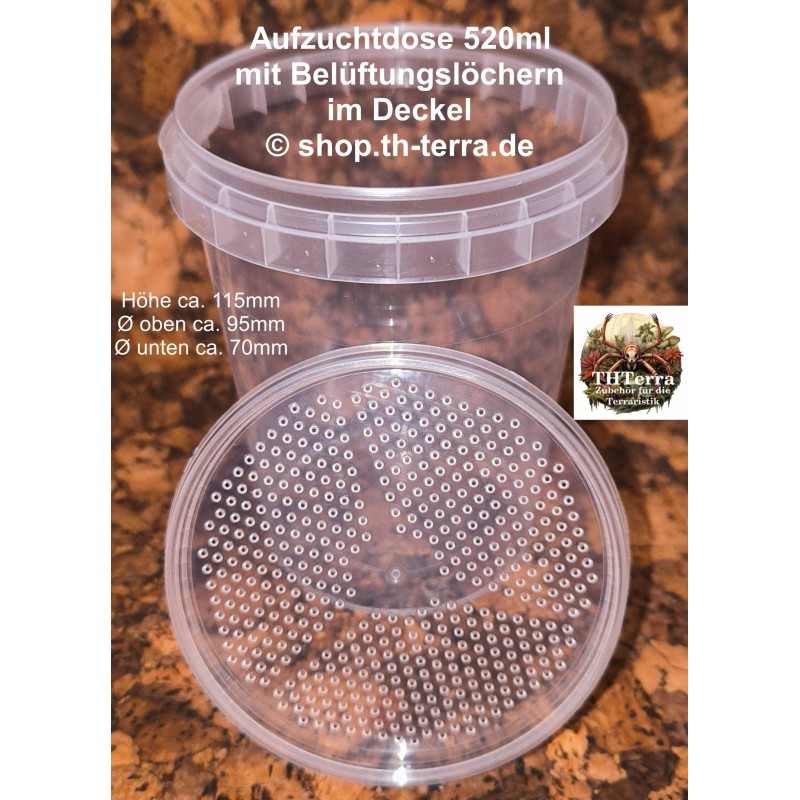 520ml Aufzuchtdose rund gelocht