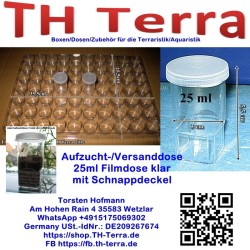 25ml Aufzucht-/ Versanddose klar Set 1000+10