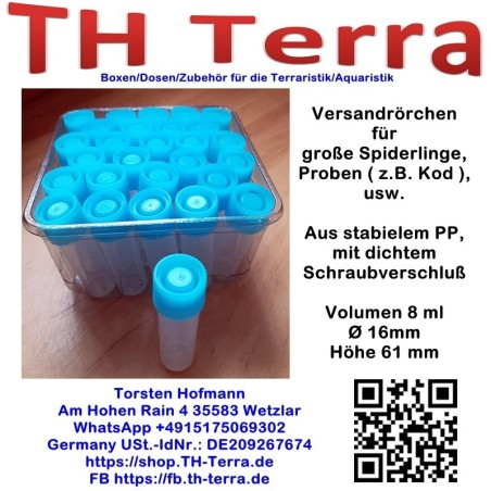 Versandröhrchen 8ml 50x