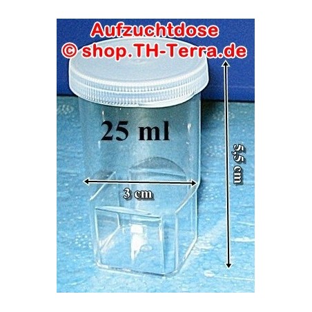 25ml Aufzucht-/ Versanddose klar 1000