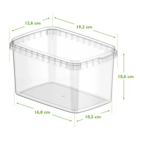1800 ml Aufzuchtbecher transparent Gaze