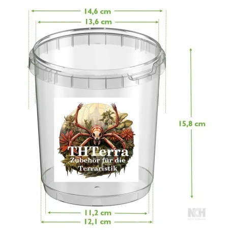 1800 ml Aufzuchtdose rund transparent